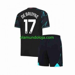 Camisola Manchester City Kevin De Bruyne 17 Criança Equipamento Terceiro 2023-2024 Manga Curta